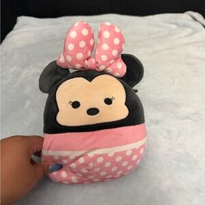 Disney Squishmallows Pink Polka Dot Minnie Mouse Plush NWT